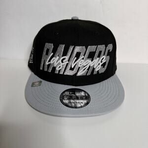 New Era Las Vegas Raiders Adjustable Snap Back Flat Bill Hat NFL NEW One Size